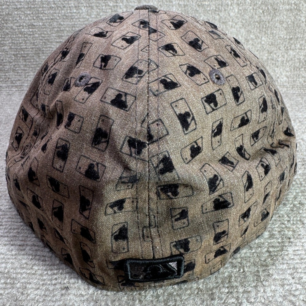 New York Mets New Era 59FIFTY Fitted Hat Mens 7 3/8 Brown MLB All Over Print - Picture 6 of 8
